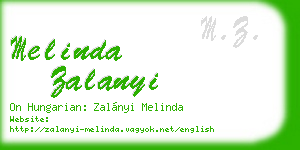 melinda zalanyi business card